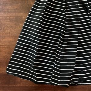 Black and White Striped Women's Skirt